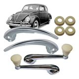 Kit Maçaneta Interna Manivela Roseta Bege Fusca 1959 A 1970
