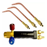 Kit Maçarico 201 Solda C 3 Extensões Bicos Glp N 2 4 6