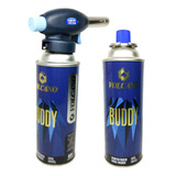 Kit Maçarico Portátil Culinário 2 Spray Refil Gás Butano