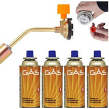 Kit Maçarico Portátil Gt 49 Controle Manual C 4 Latas Refil