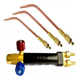 Kit Maçarico Sm 200 3 Extensões Bico De Solda Oxigênio Glp