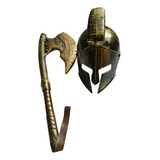 Kit Machado E Capacete Gladiador Medieval Romano Cosplay