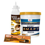 Kit Madeira 4 Cola Wood Wood 3 497g Smart Resina 900ml