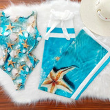 Kit Maiô body Feminino Com Pareo Saída De Banho Plus Size