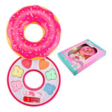 Kit Make Em Forma De Donuts Maquiagem Infantil Estojo Donut
