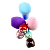Kit Make Up Infantil C 3 Tipos De Esponja E 2 Gloss Cremoso