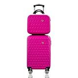 Kit Mala De Bordo Mais Frasqueira Rígida Gladiador C1 Pink