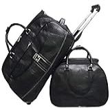 Kit Mala De Viagem Média Com Rodinhas E Mala Bolsa De Bordo De Preta