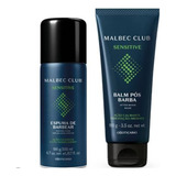 Kit Malbec Club Espuma De Barbear balm Pos Barba