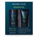 Kit Malbec Club Sensitive Espuma De Barbear 190g Balm Pós