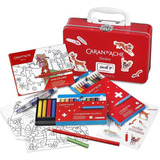 Kit Maleta Caran D ache Travel Giz Pastel Lápis Aquarela 