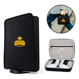 Kit Maleta Case E Capa Anti poeira Compatível Playstation 5