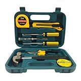 Kit Maleta De Ferramentas 9 Pçs Tools Martelo Alicate Chaves