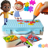 Kit Maleta Educativa Ferramenta Infantil Brinquedo De Montar