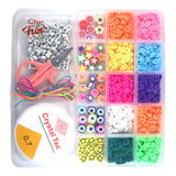 Kit Maleta Miçanças Pulseiras Colar Fio Silicone Infantil