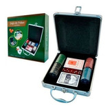 Kit Maleta Poker Profissional 100 Fichas Jogo De Poker