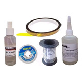 Kit Malha Dessoldasora Fluxo No Clean Fio Solda Fita Kapton