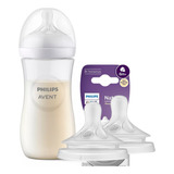 Kit Mamadeira Avent 330ml 2 Bicos N 6 6m Líquido Espesso