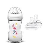Kit Mamadeira Pétala 260 Ml Decorada 2 Bicos Tamanho 4 Idade 6 Meses Philips Avent