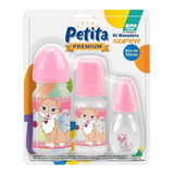 Kit Mamadeira Super Premium Para Bebê Bico Silicone Petita