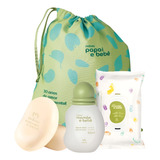 Kit Mamãe E Bebê Papai E Bebê Colônia sabonetes lenços