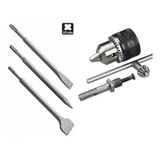 Kit Mandril Adaptador chave talhadeiras Ponteira P Martelete