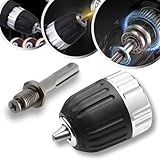 Kit Mandril Aperto Rápido 1 2 X 1 10mm 3 8 Haste Adaptador SDS Plus Universal Reforçado Castanhas Taladro Parafusadeira Furadeira Broca