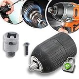 Kit Mandril Aperto Rápido 1 2 X 2 13mm Lock Haste Adaptador De Parafusadeira De Impacto Universal Reforçado Castanhas Taladro Parafusadeira Furadeira Broca