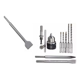 Kit Mandril Broca talhadeira Ponteira Sd Plus P Martelete
