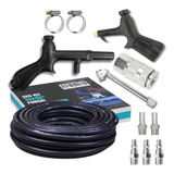 Kit Mangueira Compressor De Ar 1 4 Bico Encher Pneu Inflar Bjb Equipamentos