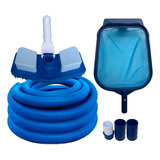 Kit Mangueira De Piscina Com 12 Metros E Peneira Aspirador