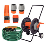 Kit Mangueira Jardim 30m Carrinho Enrolador Tramontina