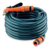 Kit Mangueira Jardim Trançada Reforçada Engate Pistola 20m Force Line