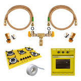 Kit Mangueiras Cobre 1 00mt Instalação Cooktop Forno Gás Gn