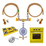 Kit Mangueiras Cobre 1 20mt Instalação Cooktop Forno Gás Glp