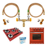 Kit Mangueiras Cobre 1 50mt Instalação Cooktop Forno Gás Gn