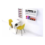 Kit Manicure 4 Peças Mesa Expositor Prateleira E Nicho Mdf