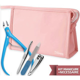 Kit Manicure Alicate De Unha Lixa Pinça Necessaire Bolsa