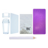 Kit Manicure Carimbo Para Unhas Placas Lapis Pega Strass