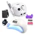 Kit Manicure Completo Sun 5 Led Uv Cabine Lixadeira Elétrica Cor Branco   Nail Drill 110v 220v   110v 220v