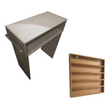 Kit Manicure Mesa 60cm Cru E Expositor De Esmaltes