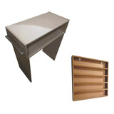 Kit Manicure Mesa 60cm Cru E Expositor De Esmaltes