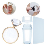 Kit Manicure Para Unhas Suporte Carimbo De Exibição E Placa