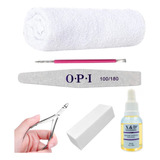 Kit Manicure Pedicure Alicate Toalha Espátula Lixa Polidora