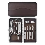 Kit Manicure Pedicure Cortador De Unha Inox Estojo Completo