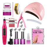 Kit Manicure Profissional Unhas Gel Completo Cabine Lixa