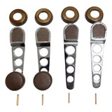 Kit Manivela Maçaneta Sport Marrom Portas Fusca Até 69