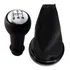Kit Manopla Bola De Cambio + Coifa Citroen C3 Com Aro Preto