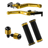 Kit Manopla Punho Com Peso De Guidão Manete Cb 300 Cbx 250