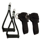 Kit Manopla Puxador Mão Cross Over E Caneleira Para Glúteos